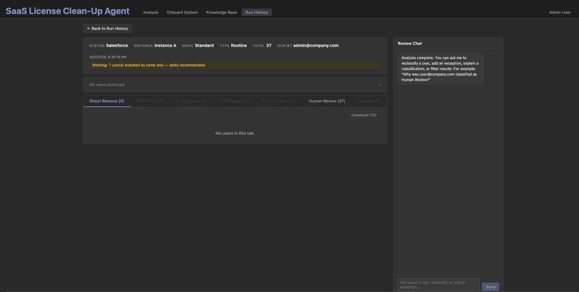 License Clean-Up Agent screenshot